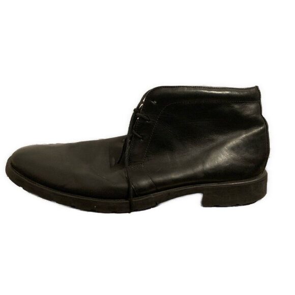 Anders Mens Solid Black Vegan Faux Leather High Top Dress Shoes 12 - Picture 1 of 6